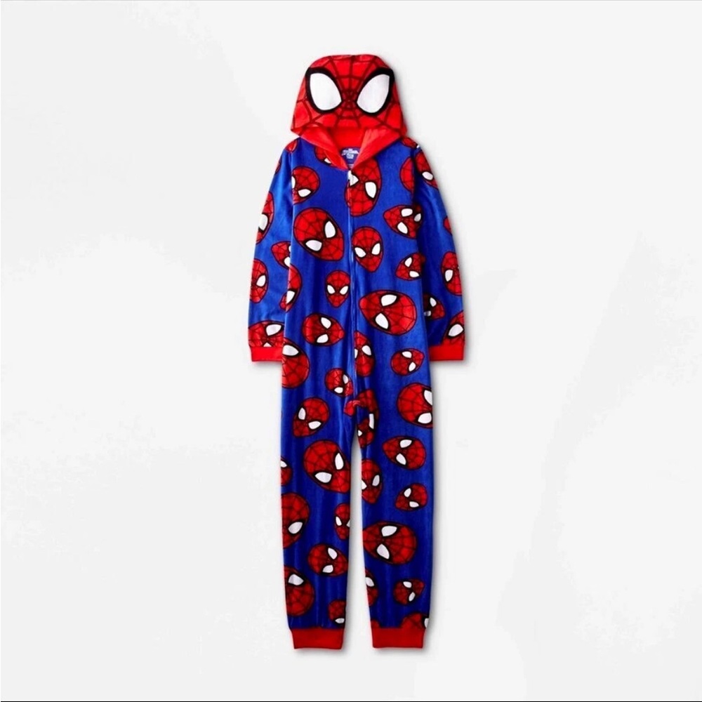 Spider-Man Petite adult or medium kids Hooded Onesie